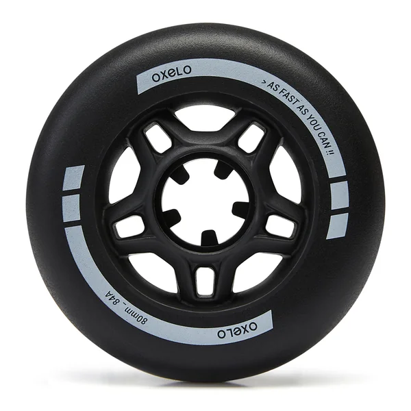 4 roues de roller en ligne fitness FIT 80mm 84A noires