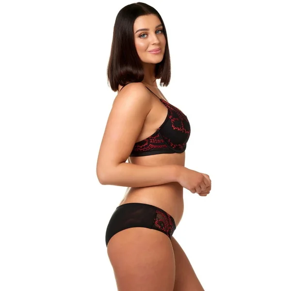 After Eden D-Cup & Up Naomi noir/rouge shortie