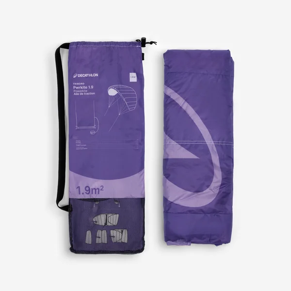 Aile de traction 1.9m2 avec barre, 100 violet