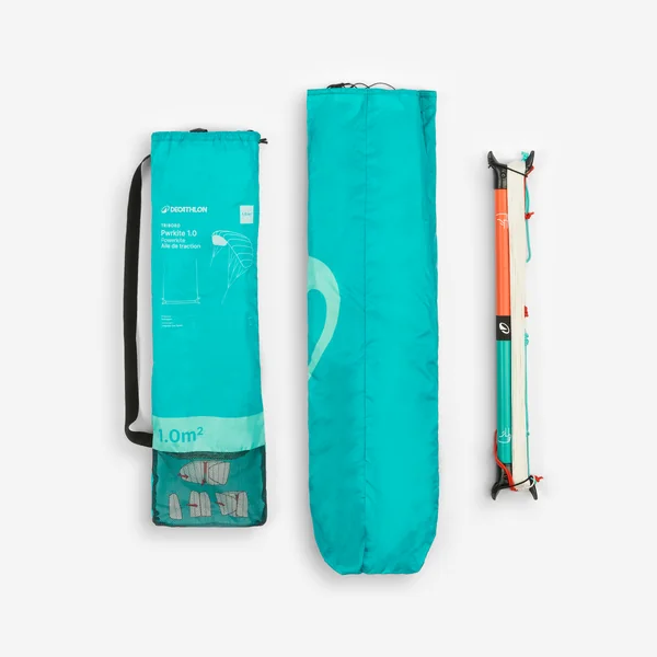 Aile de traction 1m2 avec barre, 100 vert