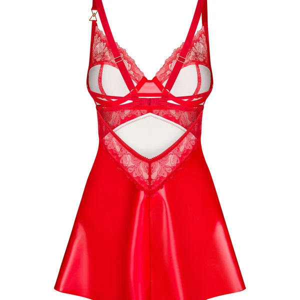 Aliosa nuisette et string Rouge Obsessive
