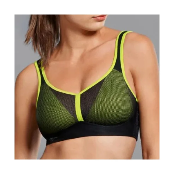 Anita Active Contrôle aérien Delta trail noir/jaune soutien-gorge de sport
