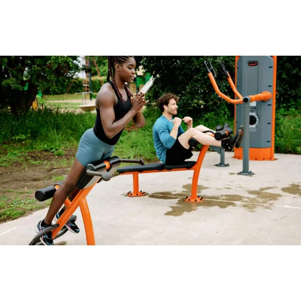 Appareil de musculation extérieur Kompan - Banc à lombaires