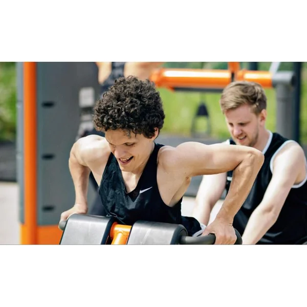Appareil de musculation extérieur Kompan - Banc à lombaires