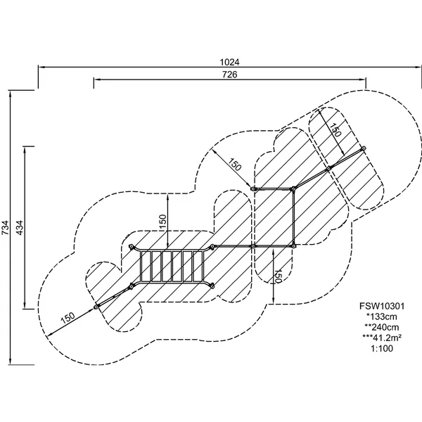 Appareil de musculation extérieur Kompan - Circuit 3 postes