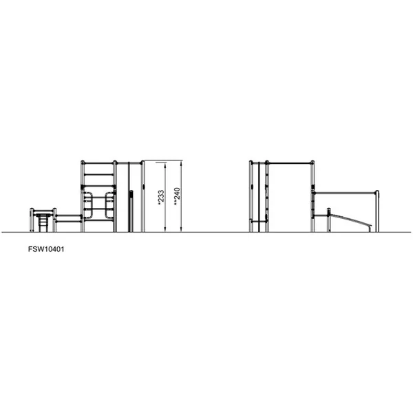 Appareil de musculation extérieur Kompan - Circuit 4 postes