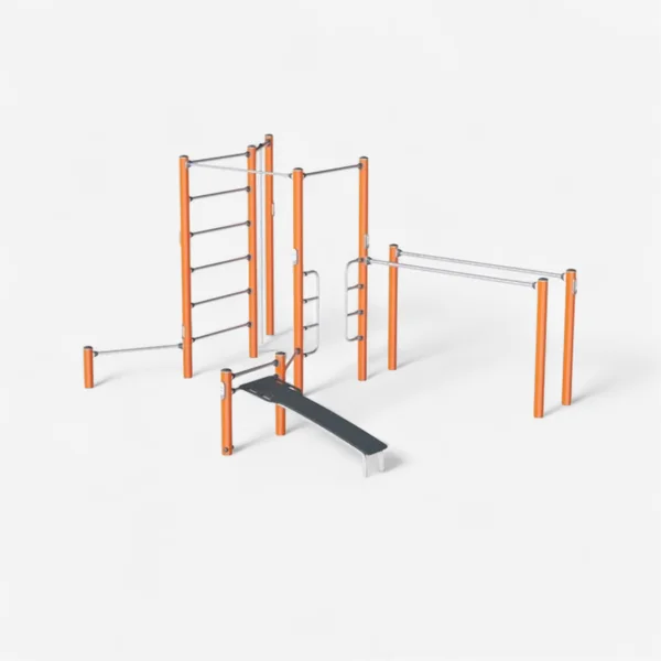 Appareil de musculation extérieur Kompan - Circuit 4 postes