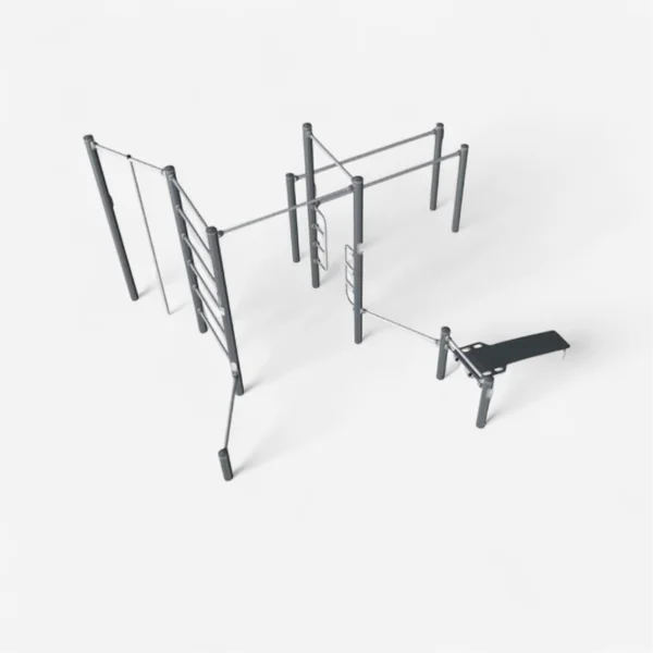 Appareil de musculation extérieur Kompan - Circuit 4 postes