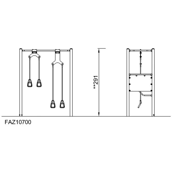 Appareil de musculation extérieur Kompan - Suspension trainer compact