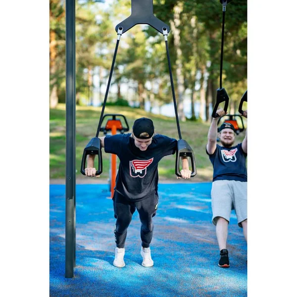 Appareil de musculation extérieur Kompan - Suspension trainer compact