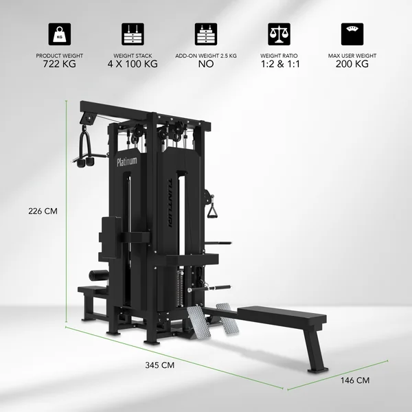 Appareil de musculation Tunturi - Platinum Multi Station 4 en 1 V-Series
