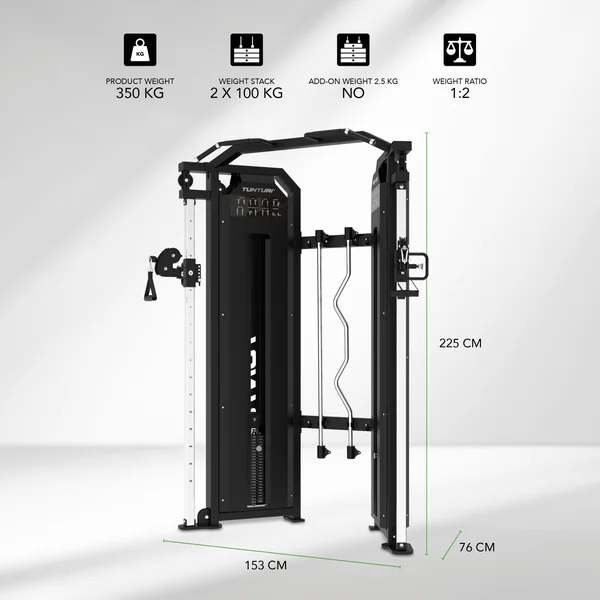 Appareil de musculation Tunturi - Platinum Poulie Functional Trainer V-Series