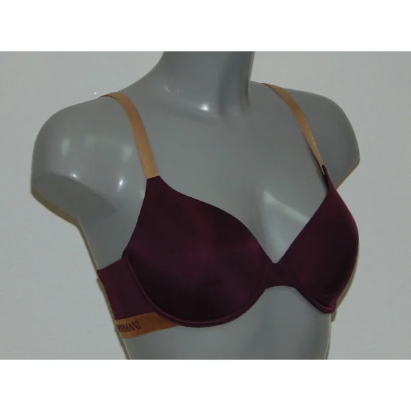 Armani Ladies Microfiber aubergine soutien-gorge rembourré