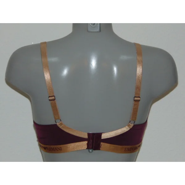 Armani Ladies Microfiber aubergine soutien-gorge rembourré