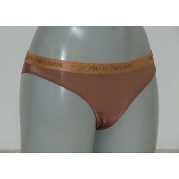 Armani Ladies Microfiber marron slip brésilien