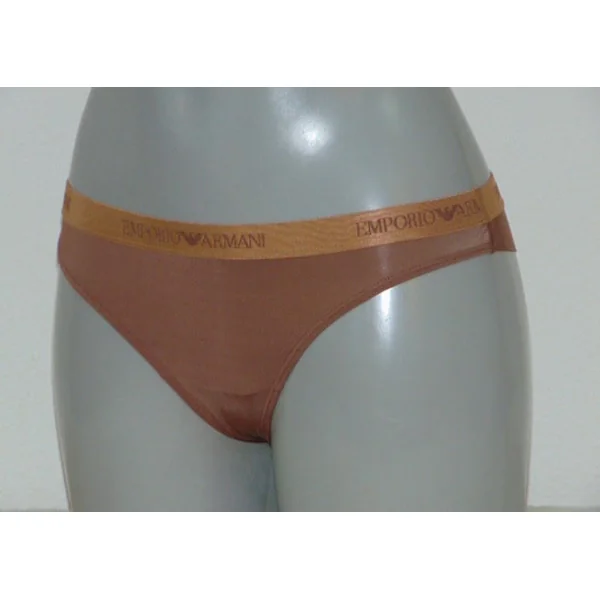 Armani Ladies Microfiber marron slip brésilien