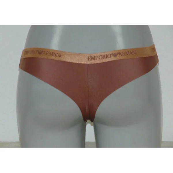 Armani Ladies Microfiber marron slip brésilien