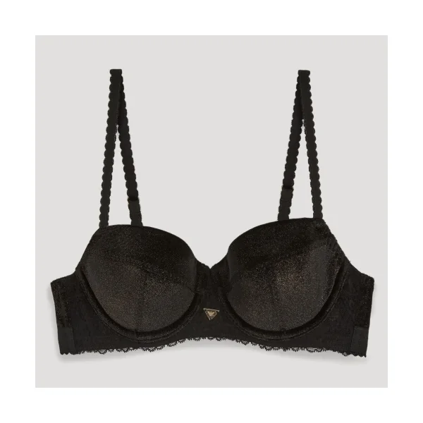 Armani Ladies Velvet noir/or soutien-gorge rembourré