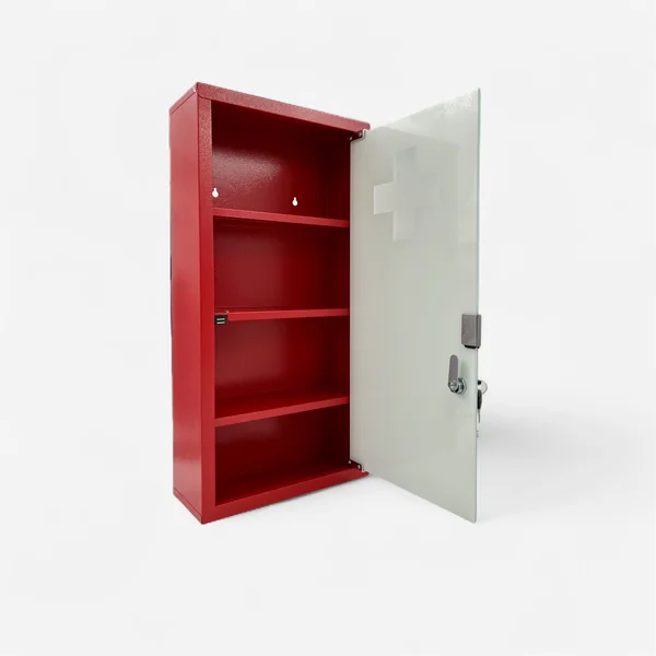 ARMOIRE A PHARMACIE METAL ROUGE
