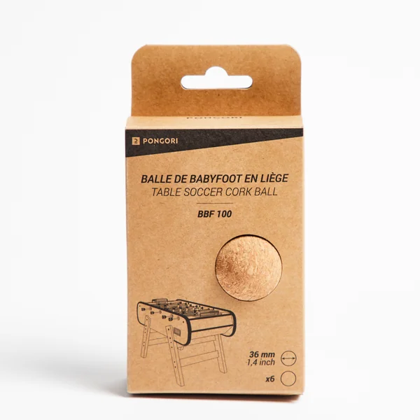 Balles de BABYFOOT en liege, lot de 6 - BBF 100