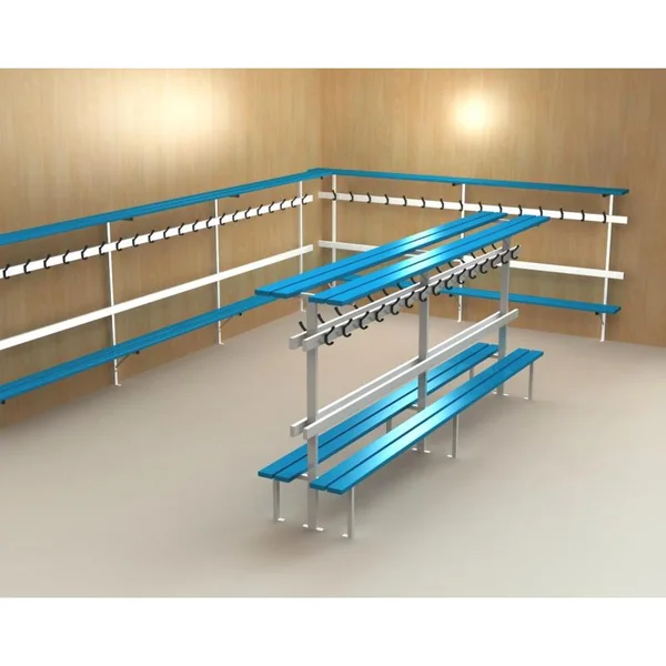 Banc mural porte patères Metaluplast - Mur/Sol