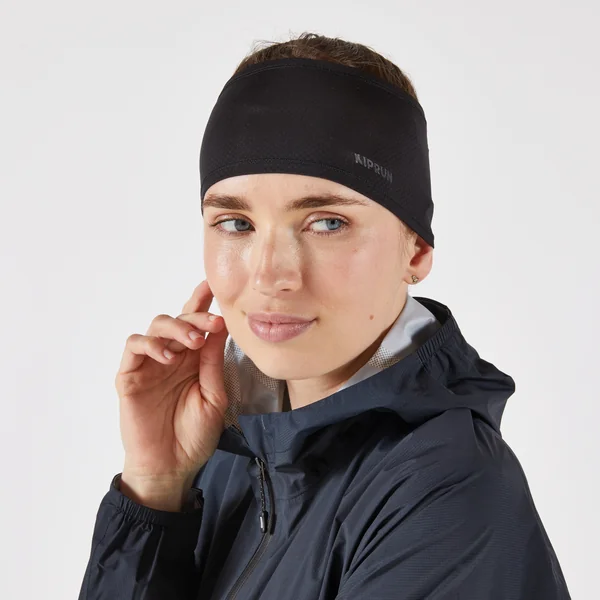 Bandeau running chaud adulte - kiprun warm+ V2 noir