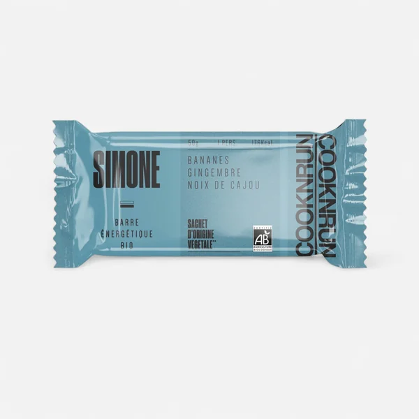 Barre énergétique bio banane et gingembre, 3 x 50g