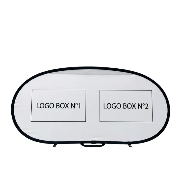 Barrière pliante personnalisée Plipplop ovale 100 x 200 cm