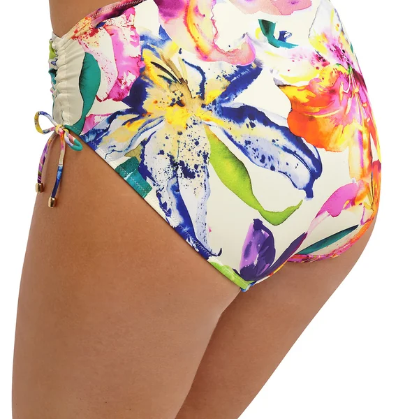Bas de bikini taille haute à motifs floraux multicolore Fantasie Bain