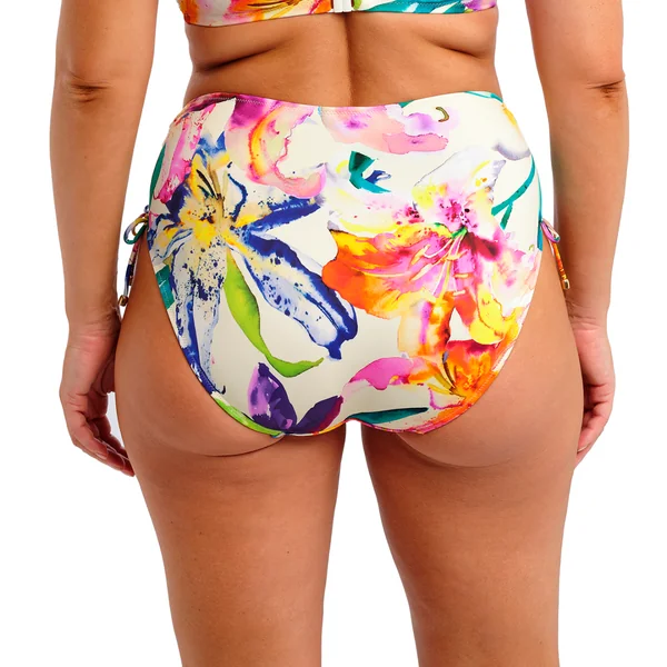 Bas de bikini taille haute à motifs floraux multicolore Fantasie Bain