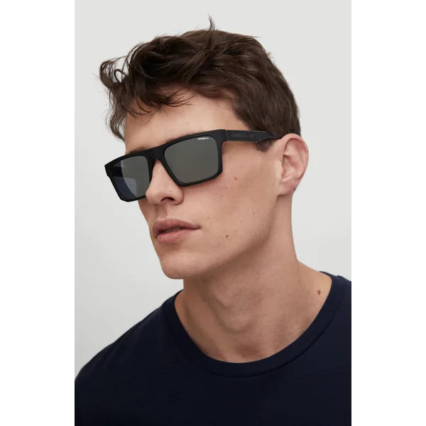Beacons Sunglasses | MATTE BLACK/ GREEN RETRO PRINT