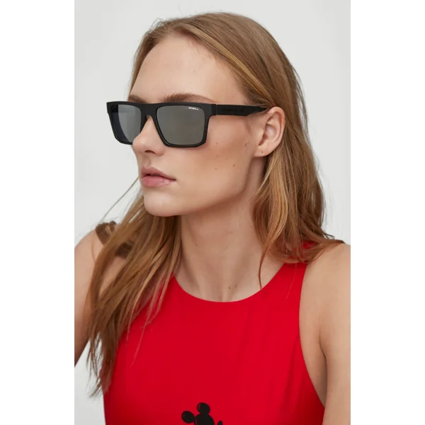 Beacons Sunglasses | MATTE BLACK/ GREEN RETRO PRINT