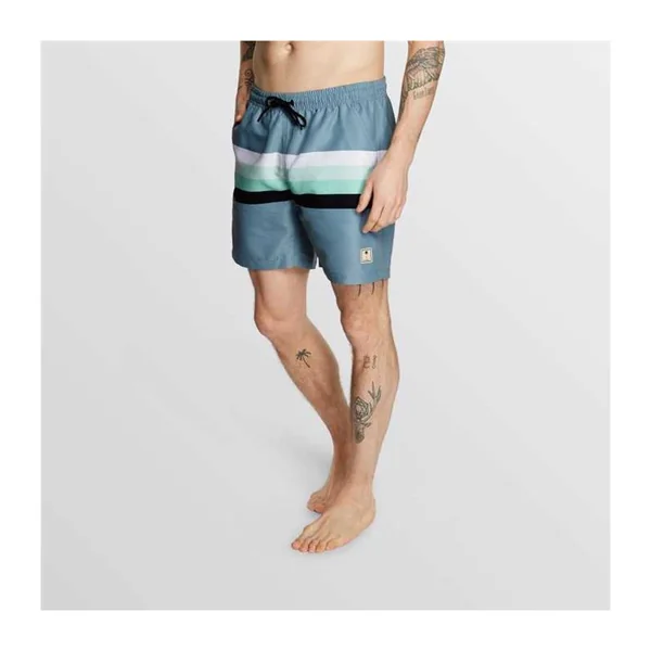 Boardshort MYSTIC Stripe Swim Grey Blue - Maillot pour sports de glisse