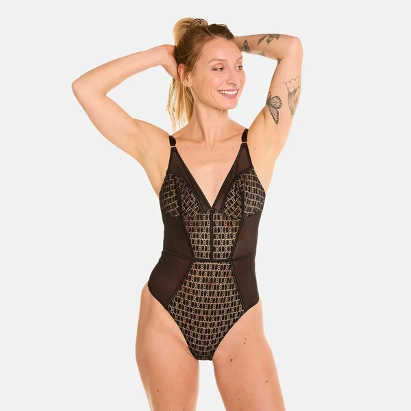 Body tanga noir Merveilleux Camille Cerf x Pomm Poire