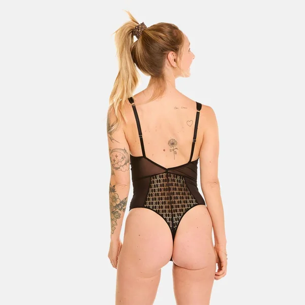 Body tanga noir Merveilleux Camille Cerf x Pomm Poire