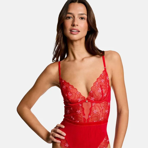 Body Tanga rouge Amandine Morgan Lingerie