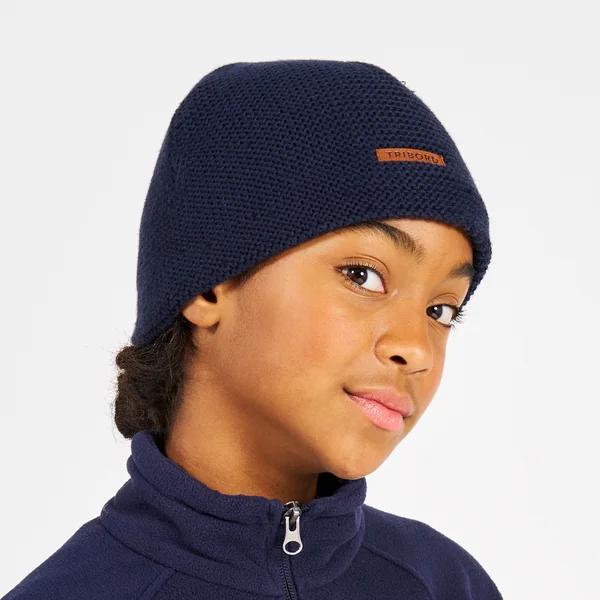 Bonnet chaud coupe vent voile enfant SAILING 100 Bleu foncé