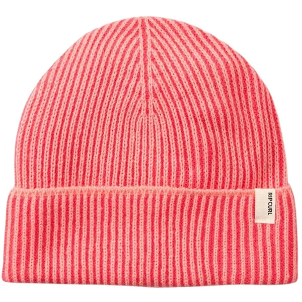 Bonnet rip curl 2 tone ribbed reg beanie pink