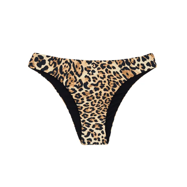 Bottom Leopardo Black Babado