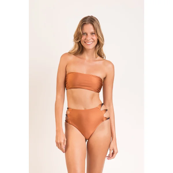 Bottom Nocciola High-Waist-Spin