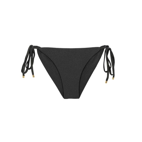 Bottom Shimmer-Black Cheeky-Tie-Gold