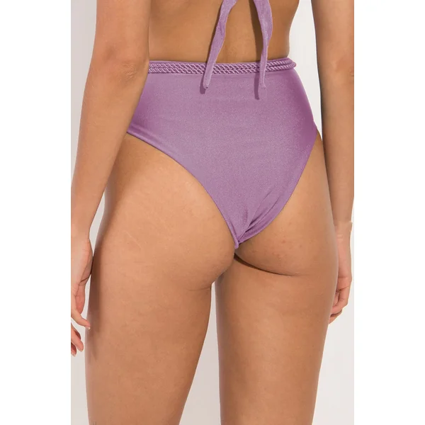 Bottom Shimmer-Harmonia Belted-High-Waist