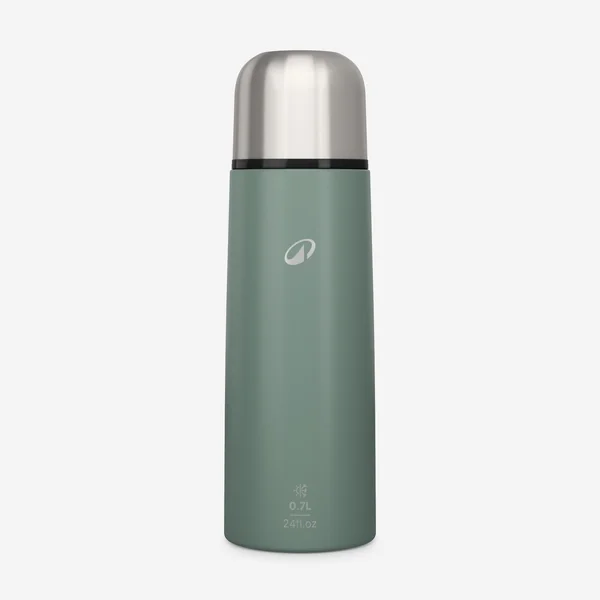 Bouteille isotherme inox 0,7L avec gobelet pour la randonnée - vert