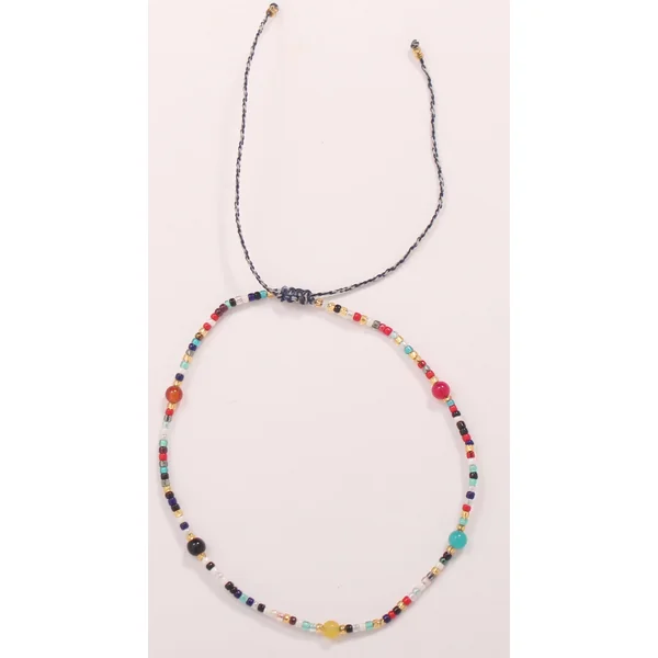 Bracelet de pied perles multicolores
