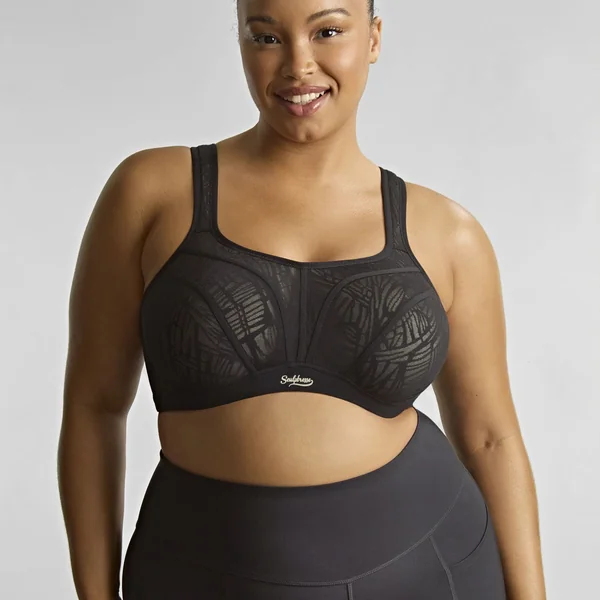 Brassière de sport non rembourrée - Black Chalk noir Sculptresse