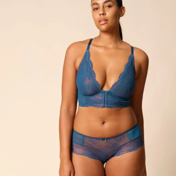 Brassière à décolleté profond - Bleu Gossard Superboost Lace