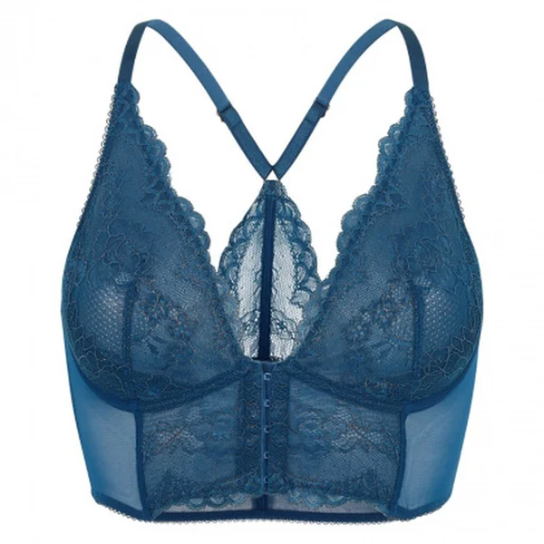 Brassière à décolleté profond - Bleu Gossard Superboost Lace