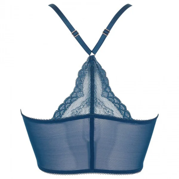 Brassière à décolleté profond - Bleu Gossard Superboost Lace