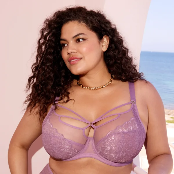 BRIANNA Soutien-gorge plongeant à armatures violet Elomi