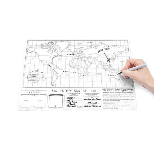 CARTE DU MONDE A GRATTER SCRATCH TRAVEL MAP